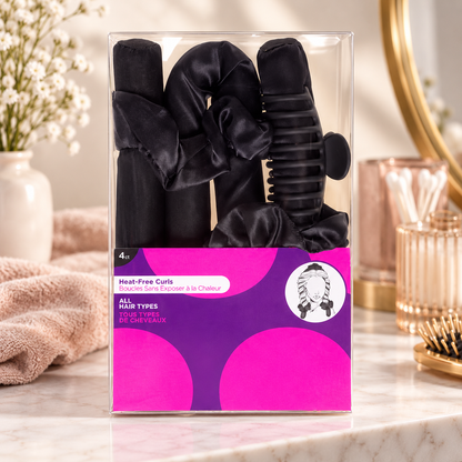 Satin Heatless Hair Curling Set