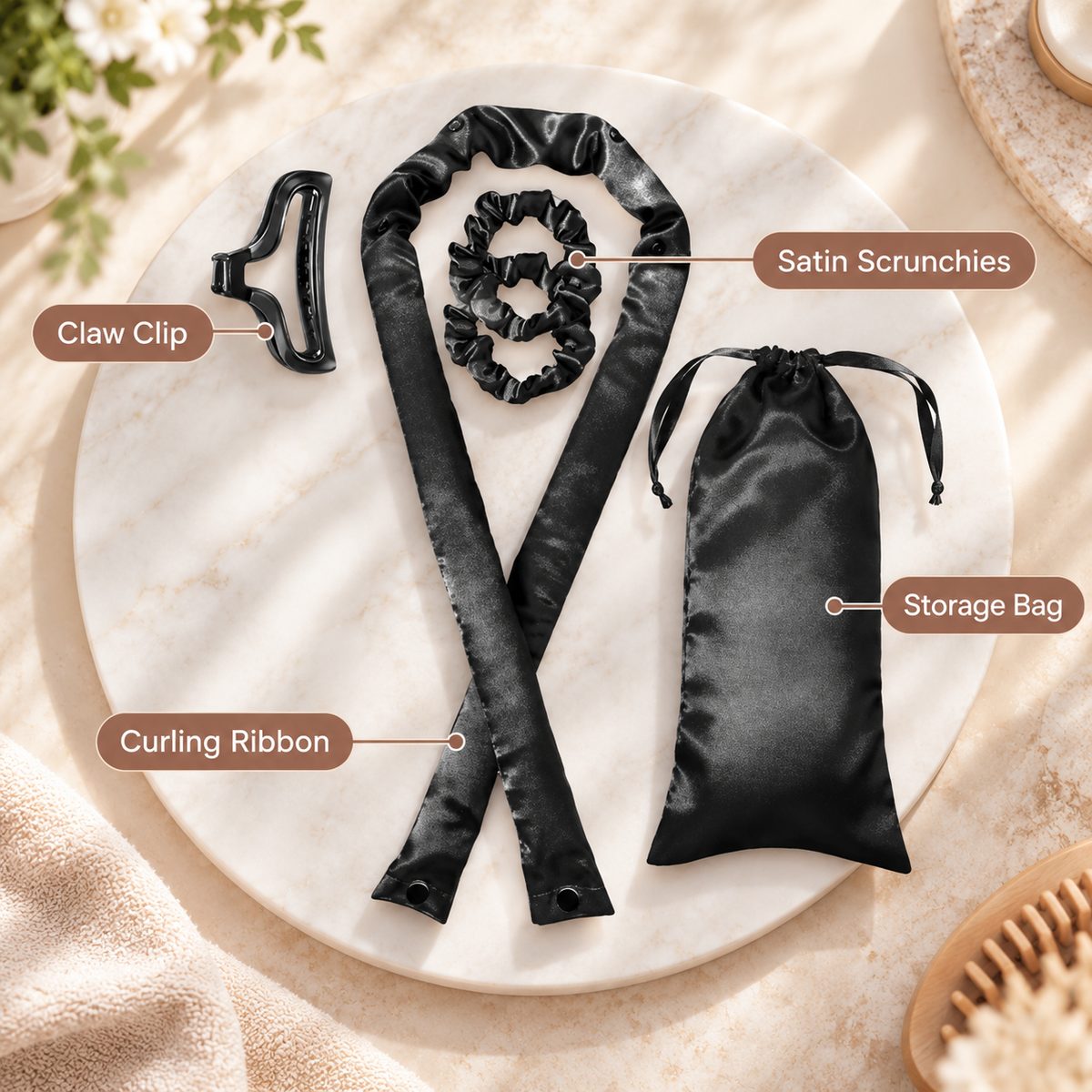 2-in-1 Heat & Heatless Curling Set
