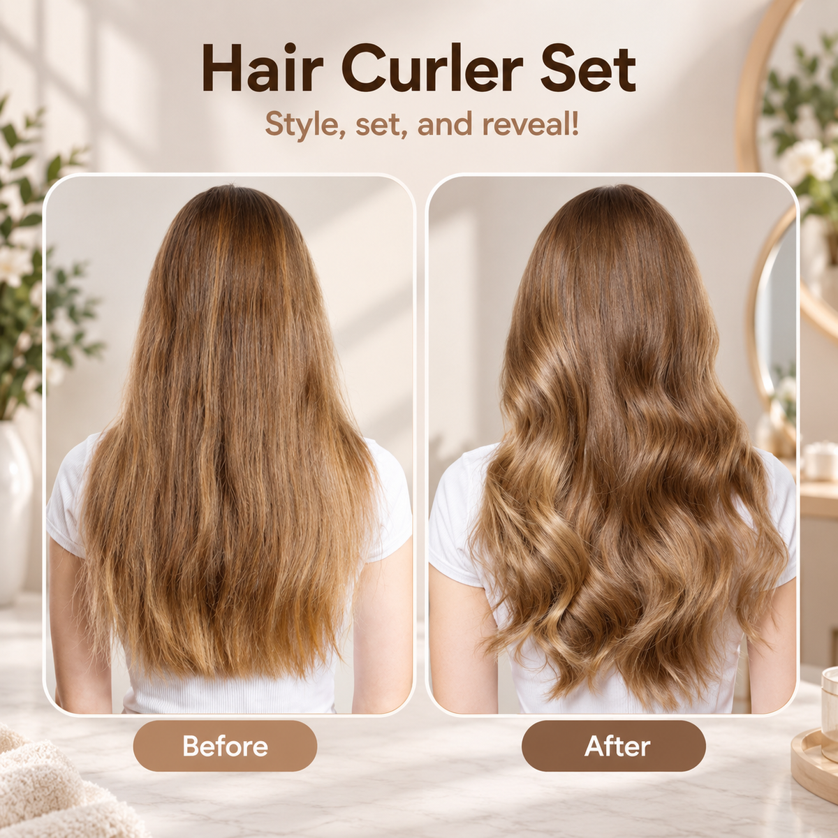 2-in-1 Heat & Heatless Curling Set
